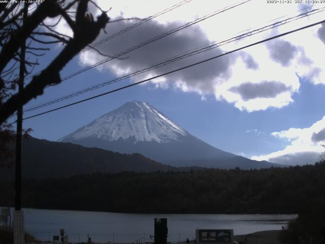 西湖からの富士山