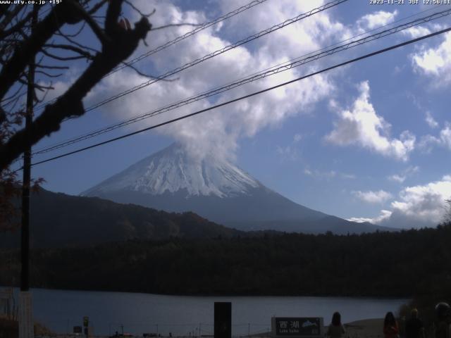 西湖からの富士山