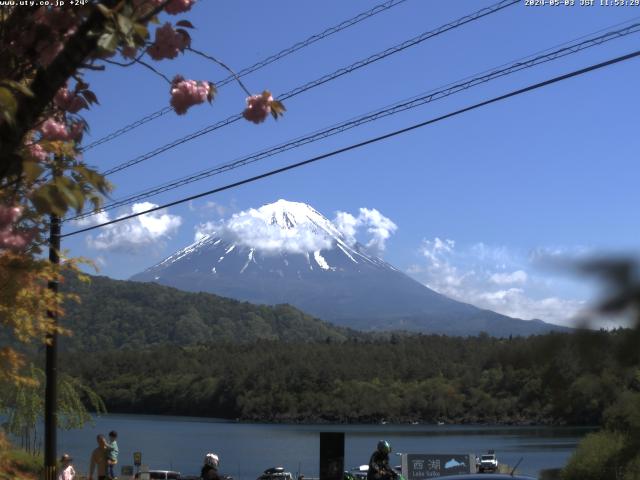 西湖からの富士山