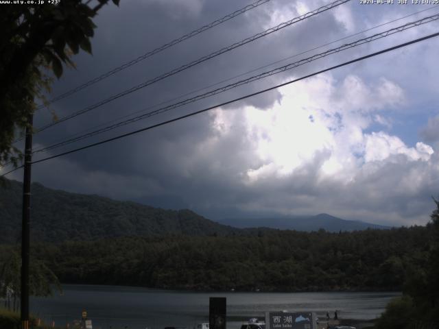 西湖からの富士山