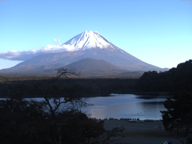 精進湖からの富士山