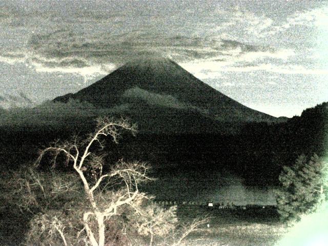 精進湖からの富士山