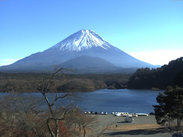 精進湖からの富士山