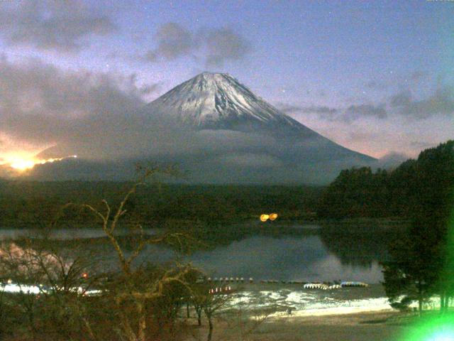 精進湖からの富士山