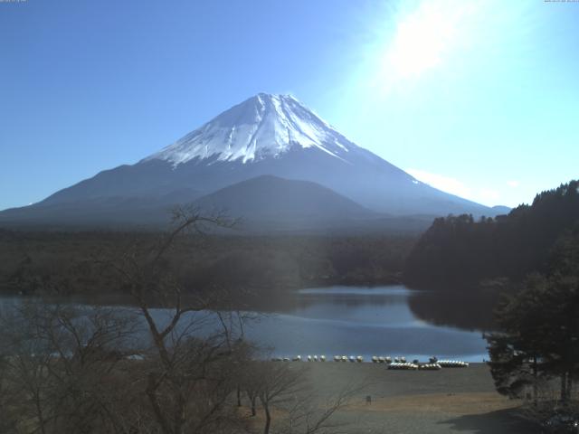 精進湖からの富士山