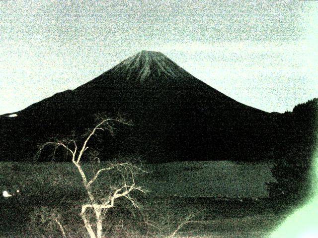 精進湖からの富士山