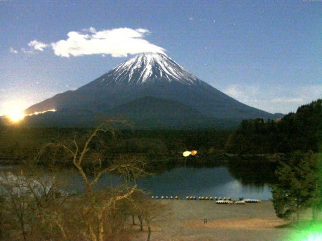 精進湖からの富士山