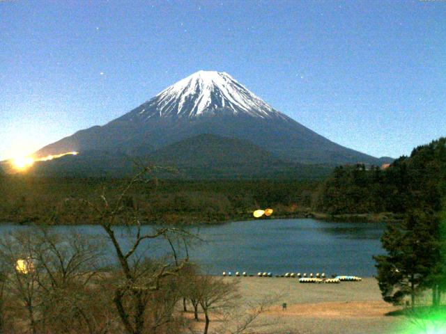 精進湖からの富士山