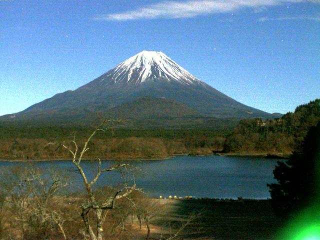 精進湖からの富士山