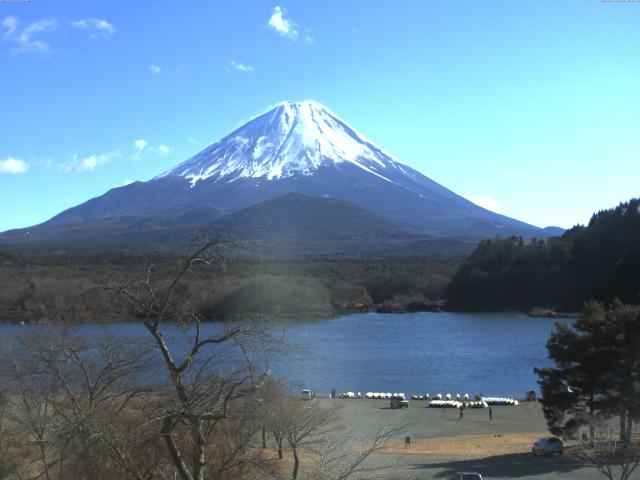 精進湖からの富士山