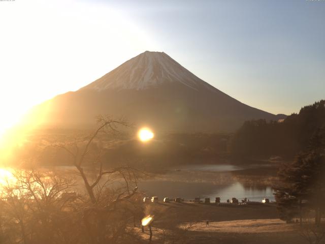 精進湖からの富士山