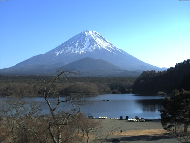 精進湖からの富士山