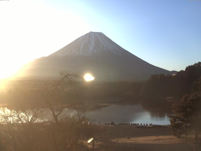 精進湖からの富士山