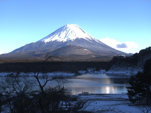 精進湖からの富士山