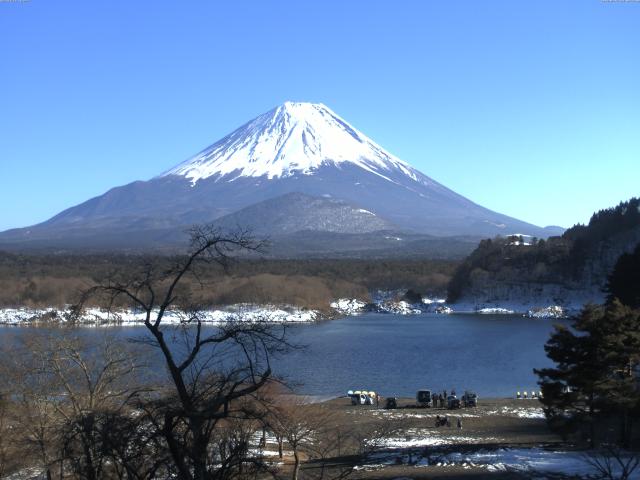 精進湖からの富士山