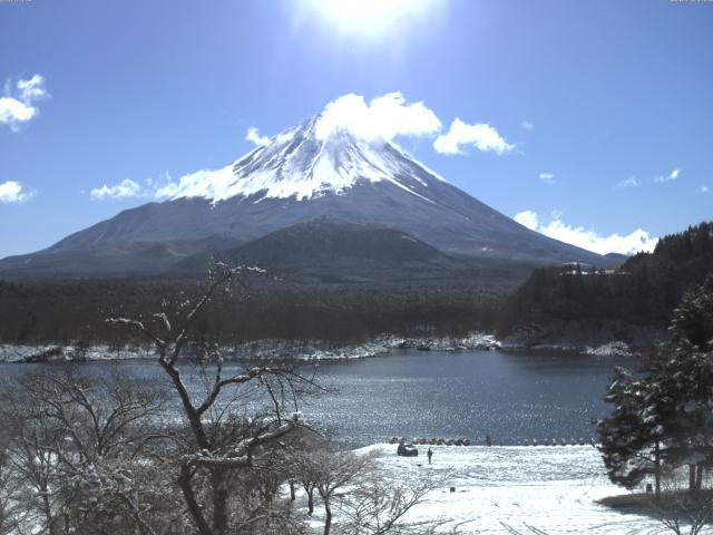 精進湖からの富士山