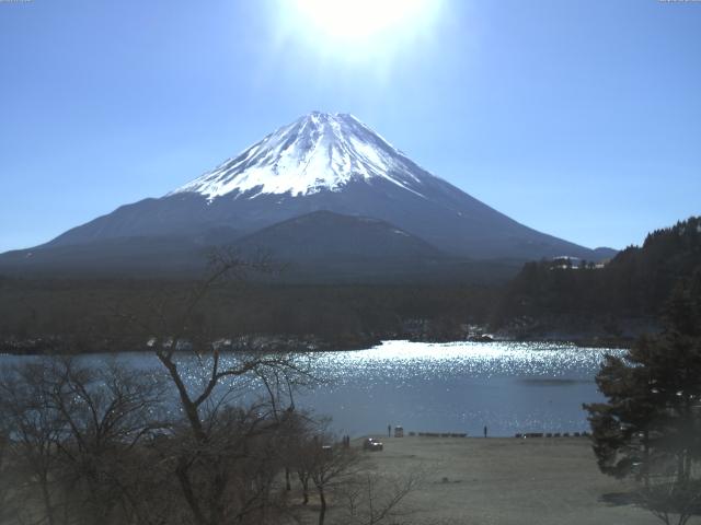 精進湖からの富士山