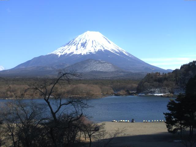 精進湖からの富士山