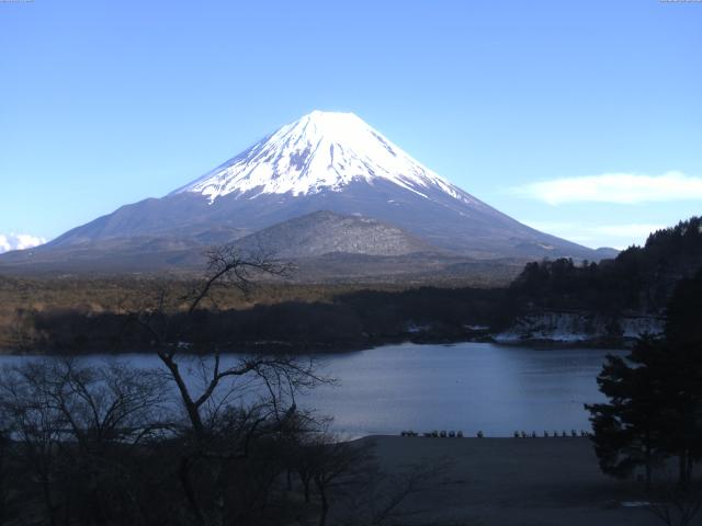 精進湖からの富士山