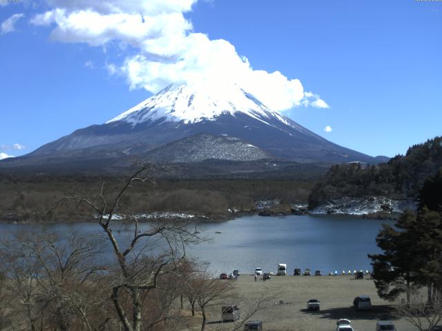 精進湖からの富士山