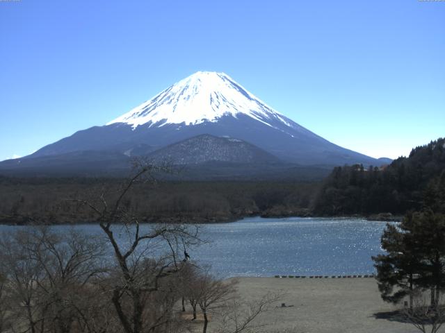 精進湖からの富士山