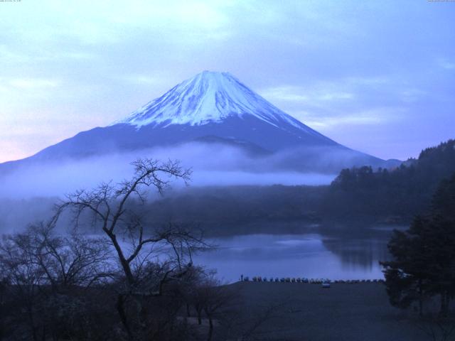 精進湖からの富士山