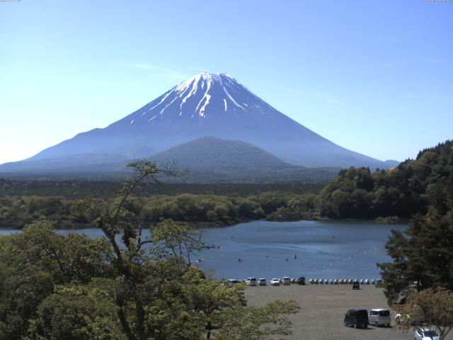 精進湖からの富士山