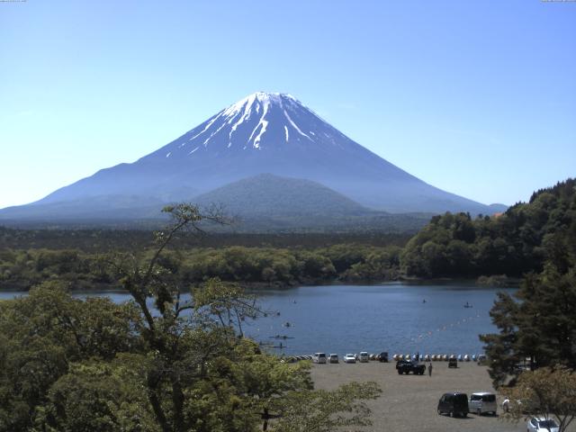 精進湖からの富士山