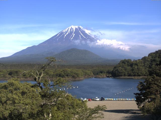 精進湖からの富士山