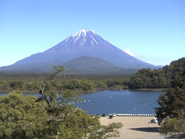 精進湖からの富士山