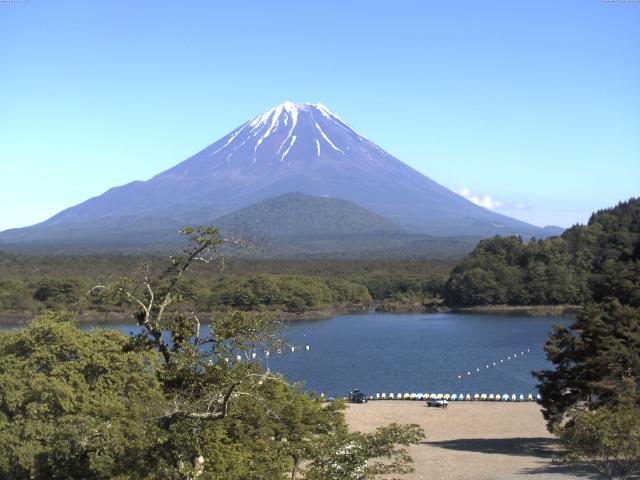 精進湖からの富士山