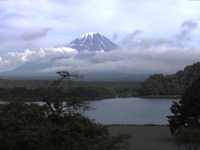 精進湖からの富士山