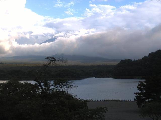 精進湖からの富士山