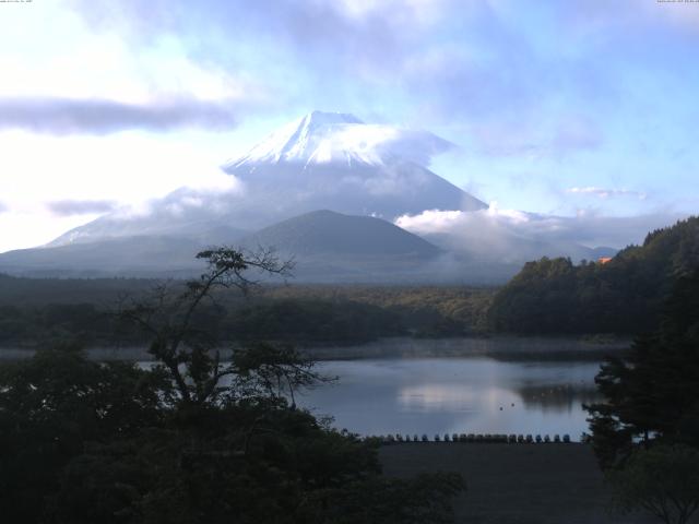 精進湖からの富士山