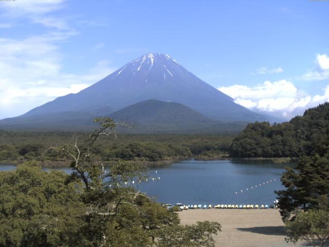 精進湖からの富士山