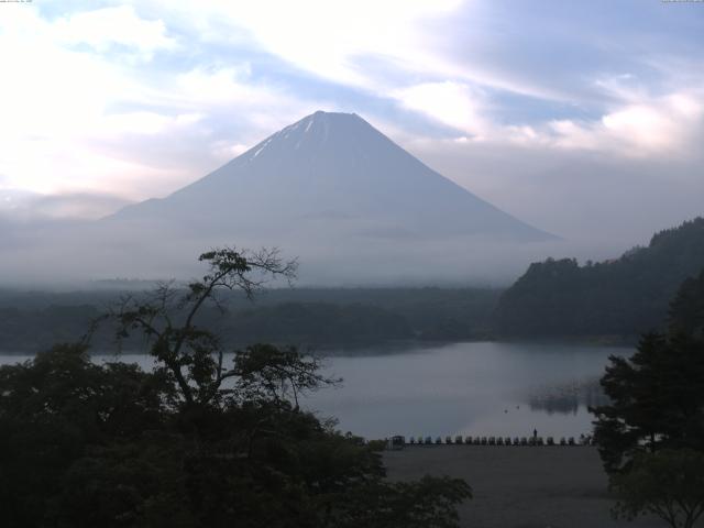 精進湖からの富士山