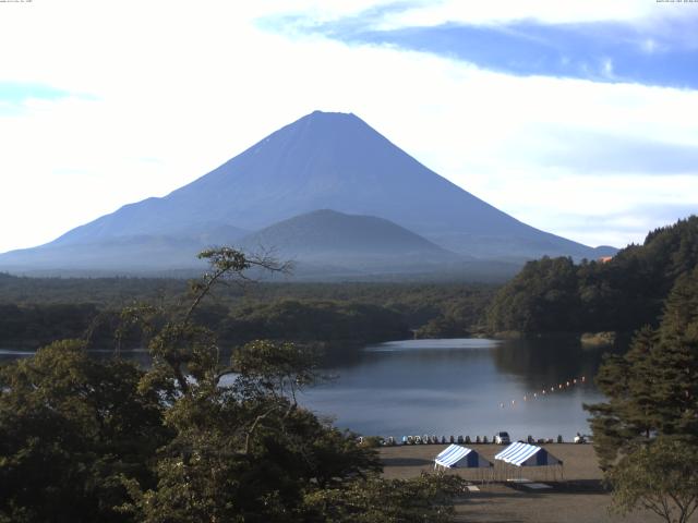 精進湖からの富士山