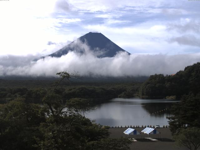 精進湖からの富士山