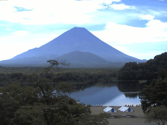 精進湖からの富士山