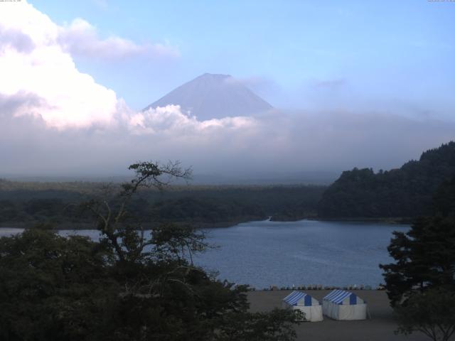 精進湖からの富士山