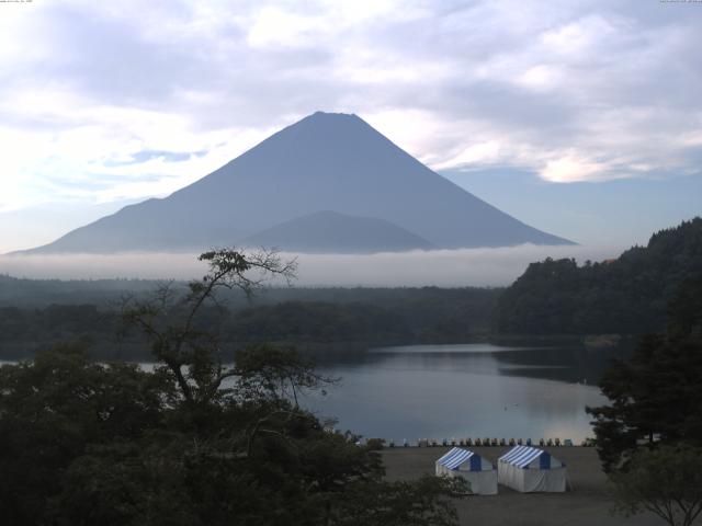 精進湖からの富士山