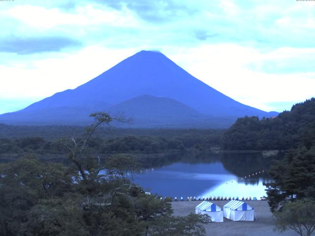 精進湖からの富士山