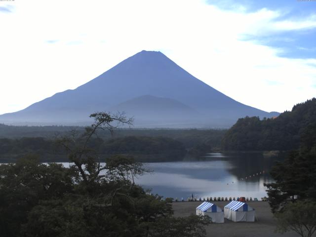 精進湖からの富士山