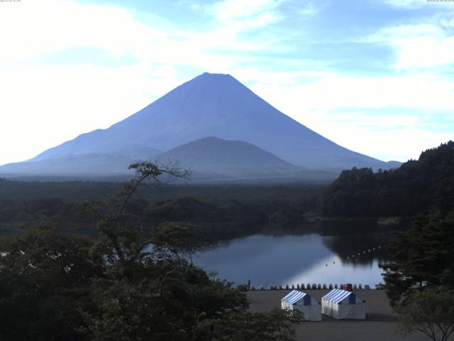 精進湖からの富士山