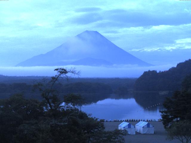 精進湖からの富士山