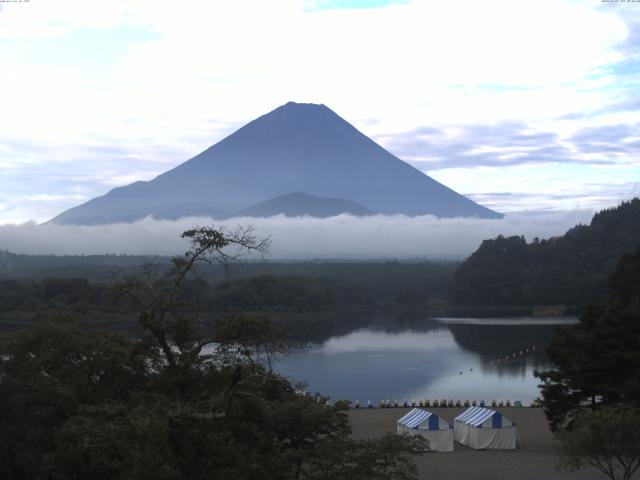 精進湖からの富士山