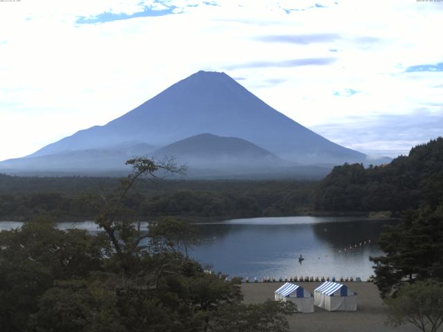 精進湖からの富士山