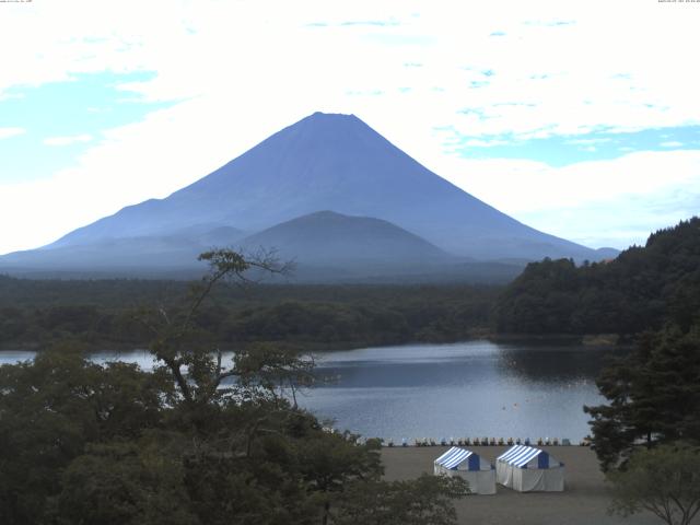 精進湖からの富士山