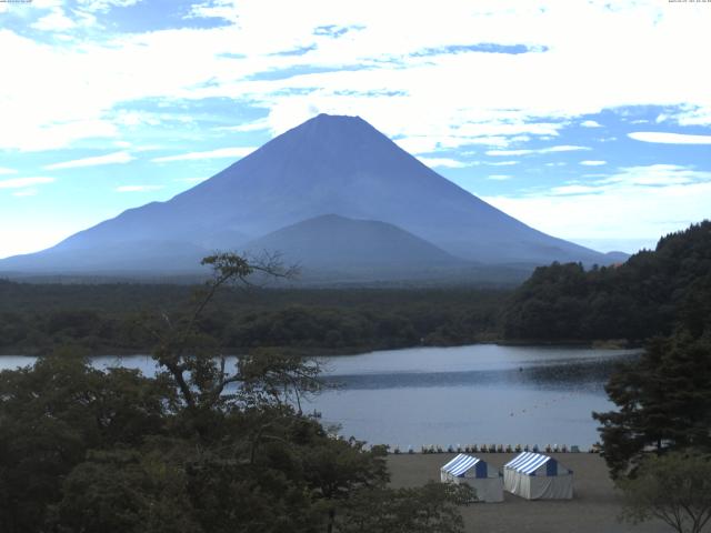 精進湖からの富士山