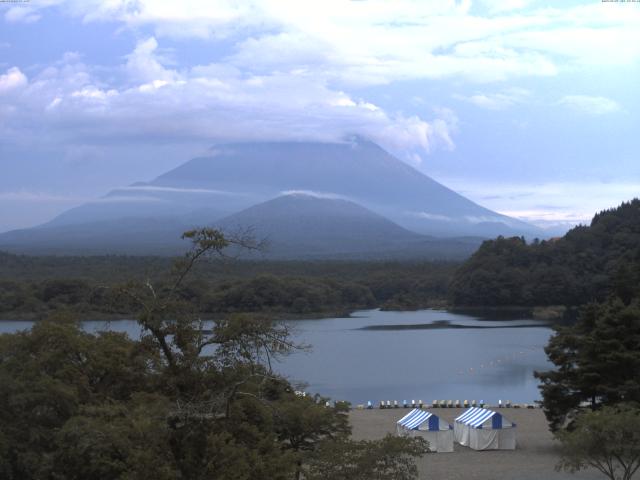 精進湖からの富士山